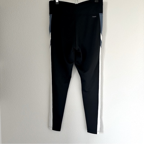 EUC Adidas Women’s Climalite Leggings in Black with White and Blue Details - Picture 3 of 3